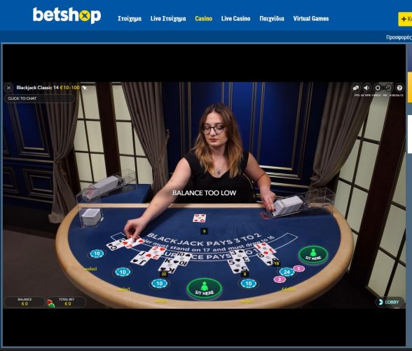 betshop live casino blackjack