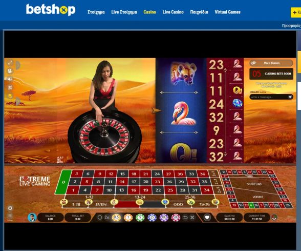 betshop live casino great rhino roulette