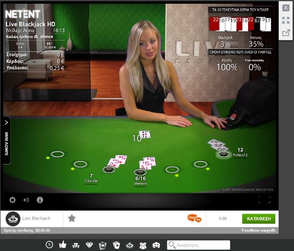 vistabet live casino holdem room