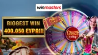 Winmasters: Ρεκόρ στην Ελλάδα - Παίκτης κέρδισε 400.050€ στο Crazy Time με ποντάρισμα 50€